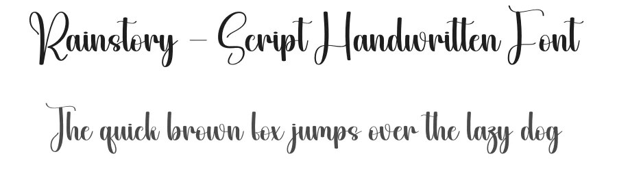 Rainstory – Script Handwritten Font by creativeletter — Script Handwritten Font