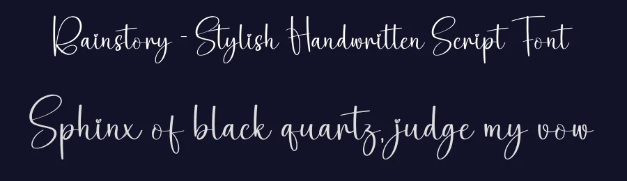 Rainstory – Stylish Handwritten Script Font by creativeletter — Script Handwritten Font — thumbnail 2