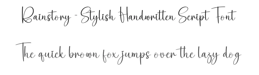 Rainstory – Stylish Handwritten Script Font by creativeletter — Script Handwritten Font