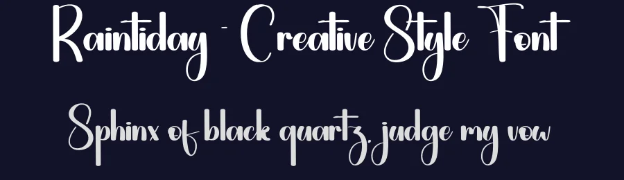 Raintiday – Creative Style Font by andikastudio — Display Font — thumbnail 2
