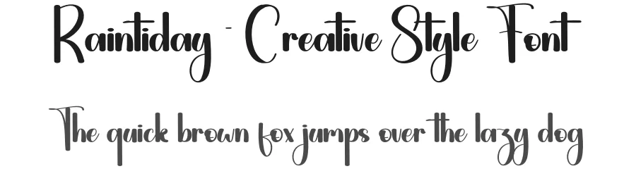 Raintiday – Creative Style Font by andikastudio — Display Font