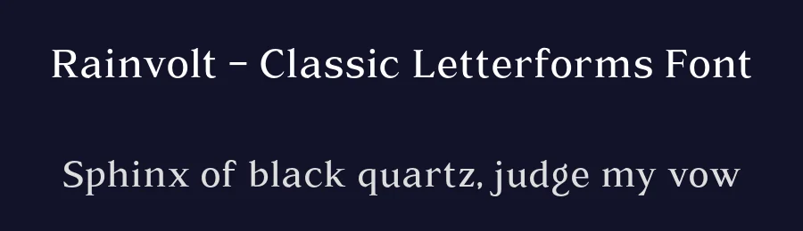 Rainvolt – Classic Letterforms Font by roomspace.cl — Serif Font — thumbnail 2