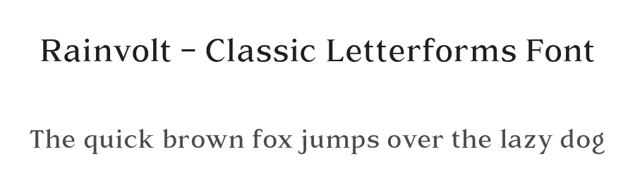 Rainvolt – Classic Letterforms Font by roomspace.cl — Serif Font