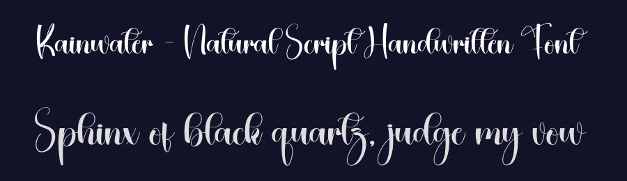 Rainwater – Natural Script Handwritten Font by creativeletter — Script Handwritten Font — thumbnail 2