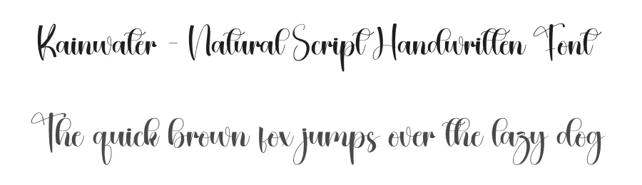 Rainwater – Natural Script Handwritten Font by creativeletter — Script Handwritten Font