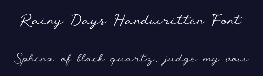 Rainy Days Handwritten Font by bruag — Script Handwritten Font — thumbnail 2