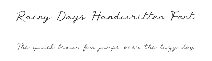 Rainy Days Handwritten Font by bruag — Script Handwritten Font