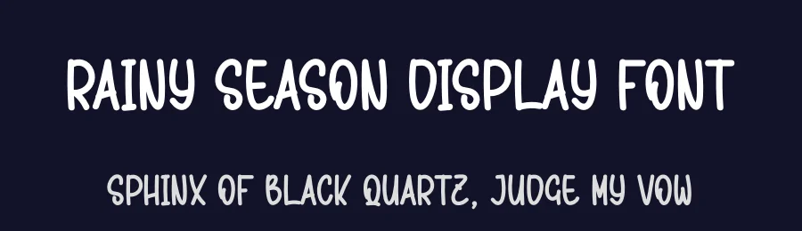 Rainy Season Display Font by andikastudio — Display Font — thumbnail 2