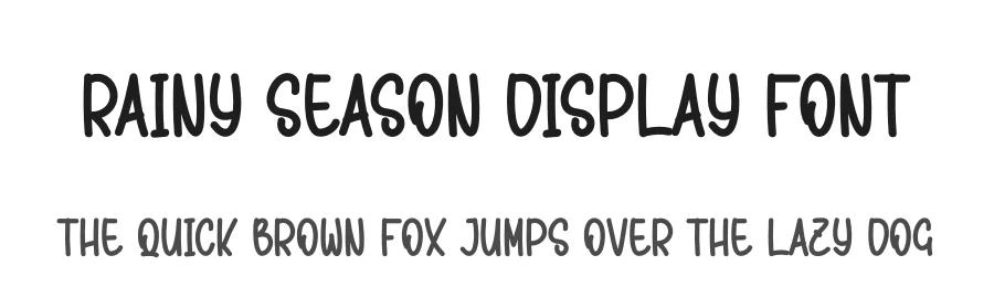 Rainy Season Display Font by andikastudio — Display Font