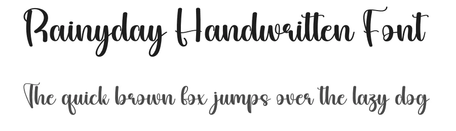 Rainyday Handwritten Font by andikastudio — Script Handwritten Font