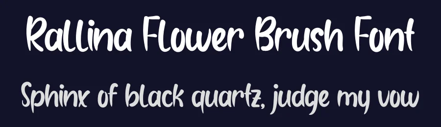 Rallina Flower Brush Font by andikastudio — Script Handwritten Font — thumbnail 2