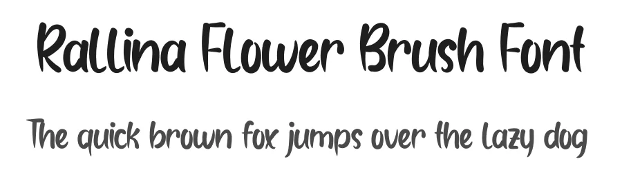 Rallina Flower Brush Font by andikastudio — Script Handwritten Font