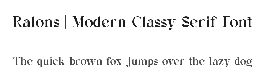 Ralons || Modern Classy Serif Font by ErmediaStudio — Display Font