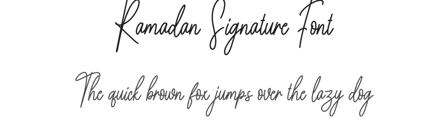 Ramadan Signature Font by creativeletter — Script Handwritten Font