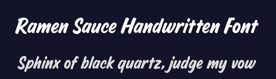 Ramen Sauce Handwritten Font by Fikryal Studio — Display Font — thumbnail 2