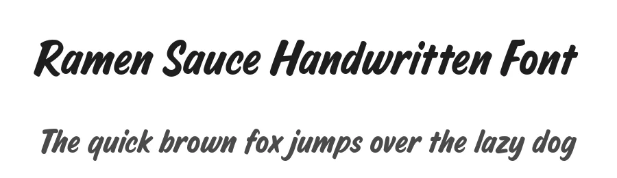 Ramen Sauce Handwritten Font by Fikryal Studio — Display Font