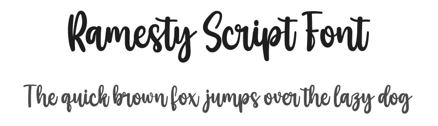 Ramesty Script Font by twinletter — Script Handwritten Font