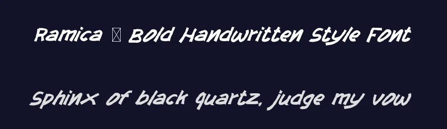 Ramica – Bold Handwritten Style Font by Pinisiart — Script Handwritten Font — thumbnail 2