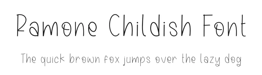 Ramone Childish Font by perspectype — Display Font