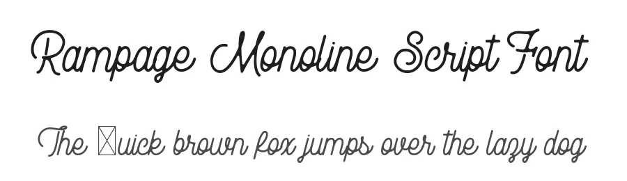 Rampage Monoline Script Font by Creatype Studio — Display Font