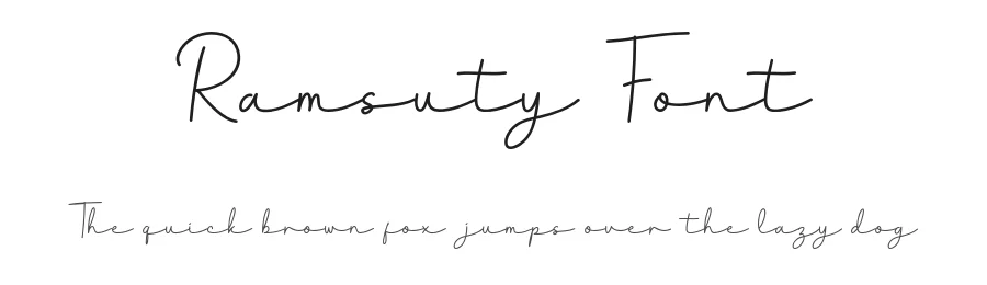 Ramsuty Font by twinletter β Script Handwritten Font