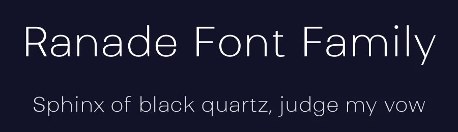 Ranade Font Family by Indian Type Foundry — Sans Serif Font — thumbnail 2
