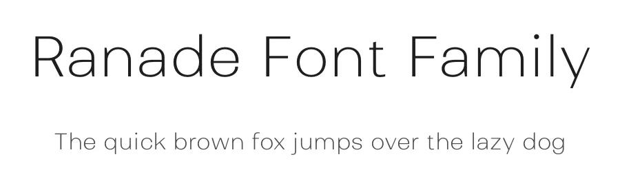 Ranade Font Family by Indian Type Foundry — Sans Serif Font