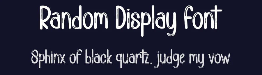 Random Display Font by andikastudio — Display Font — thumbnail 2