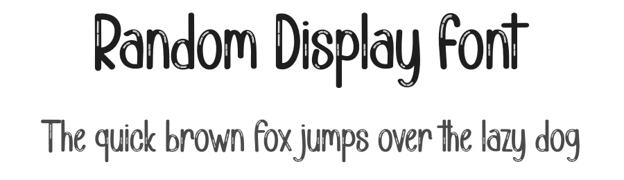 Random Display Font by andikastudio — Display Font