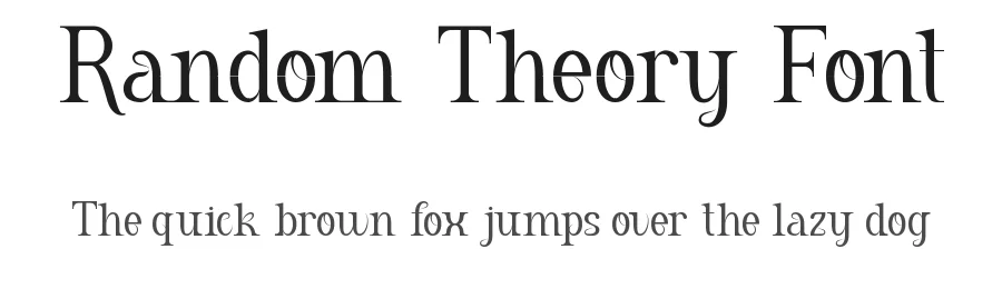 Random Theory Font by nihstudio — Serif Font