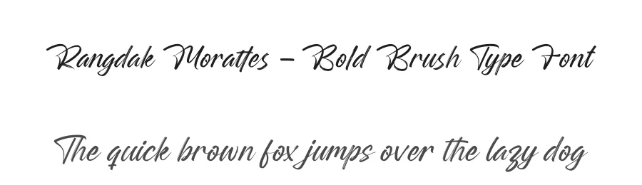 Rangdak Morattes – Bold Brush Type Font by letterenastudios — Script Handwritten Font