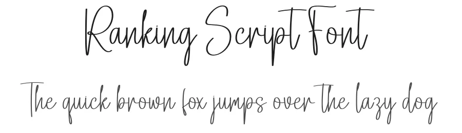 Ranking Script Font by creativeletter — Script Handwritten Font