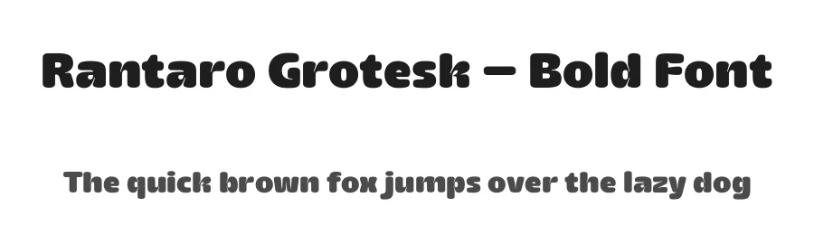 Rantaro Grotesk – Bold Font by limitype — Display Font
