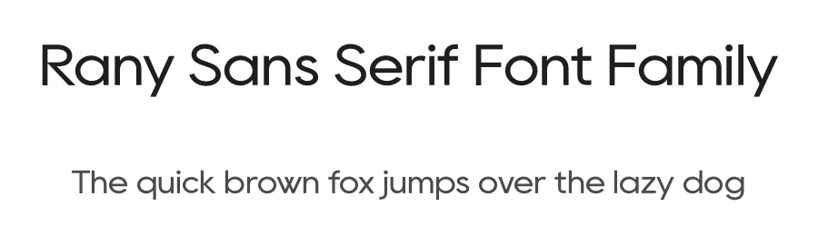 Rany Sans Serif Font Family by Ran Mingwei — Sans Serif Font
