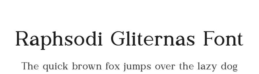 Raphsodi Gliternas Font by SlideShoot — Serif Font