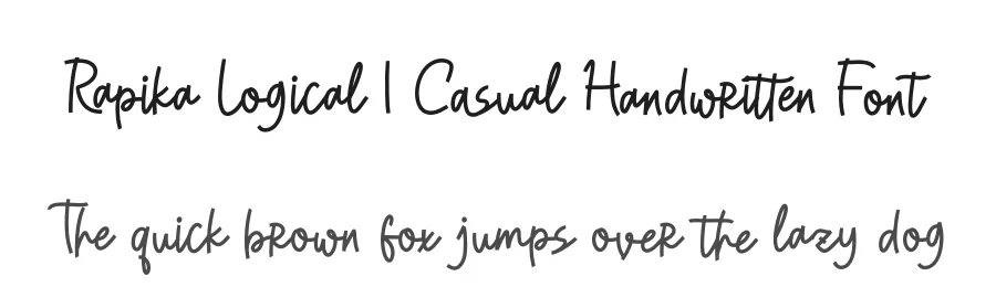 Rapika Logical | Casual Handwritten Font by Gracetypestudio — Script Handwritten Font