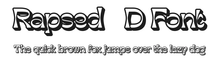 Rapsed 3D Font by craftsupplyco — Sans Serif Font
