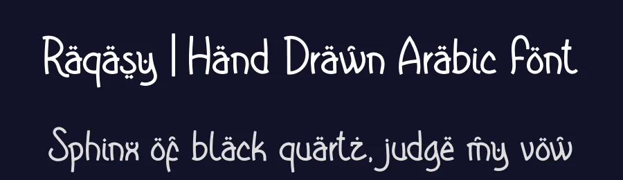 Raqasy | Hand Drawn Arabic Font by Denustudios — Script Handwritten Font — thumbnail 2