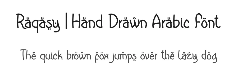 Raqasy | Hand Drawn Arabic Font by Denustudios — Script Handwritten Font