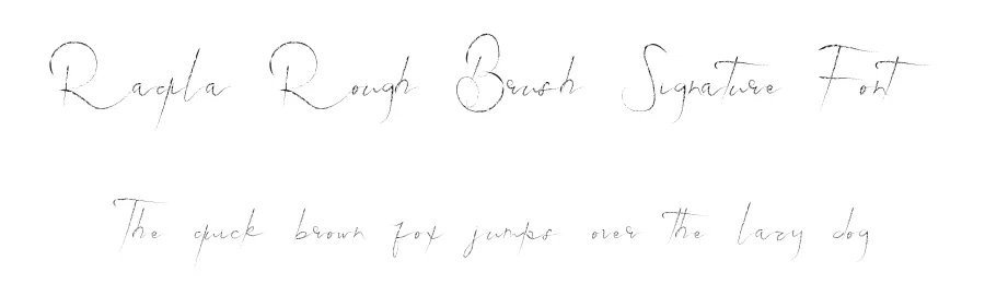 Raqila Rough Brush Signature Font by edricstudio — Script Handwritten Font