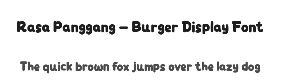 Rasa Panggang – Burger Display Font by productype — Display Font