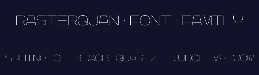 Rasterquan Font Family by YTY Digital TypeFoundry — Display Font — thumbnail 2