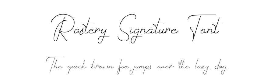 Rastery Signature Font by syauqistudio — Script Handwritten Font
