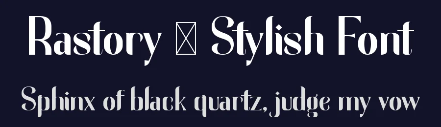 Rastory – Stylish Font by Hasbi Creative — Decorative Font — thumbnail 2