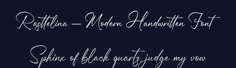 Rasttelina – Modern Handwritten Font by glorytype — Script Handwritten Font — thumbnail 2