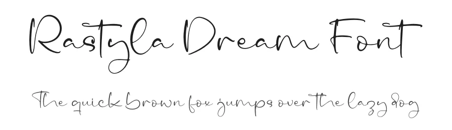Rastyla Dream Font by letterfabric — Script Handwritten Font