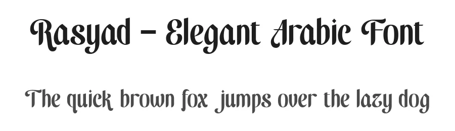 Rasyad – Elegant Arabic Font by Pekotype — Serif Font