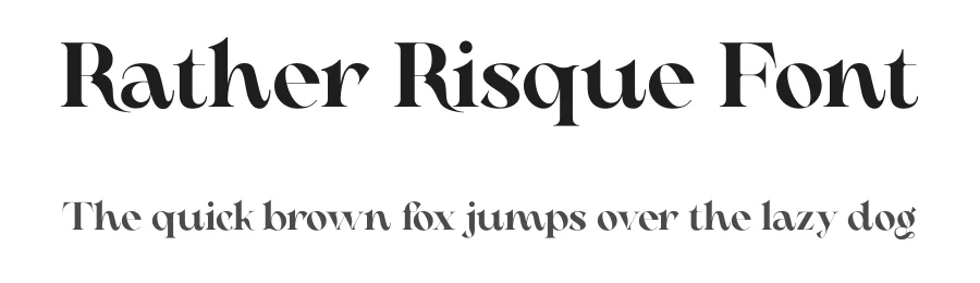 Rather Risque Font by Silver Stag — Serif Font