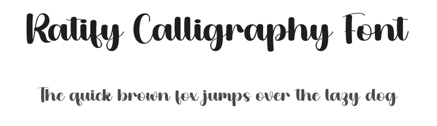 Ratify Calligraphy Font by creativeletter — Script Handwritten Font