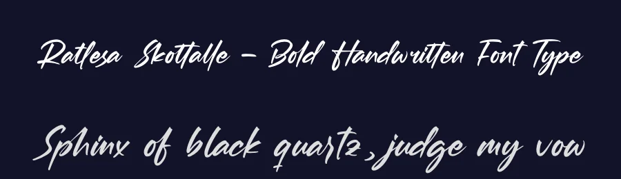 Ratlesa Skottalle – Bold Handwritten Font Type by letterenastudios — Script Handwritten Font — thumbnail 2